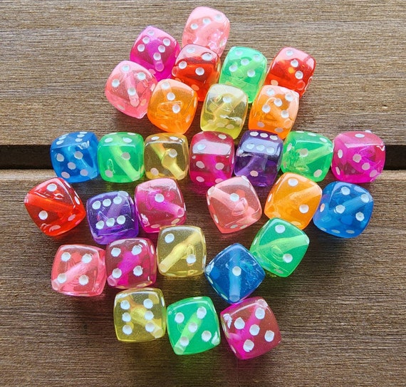 Multi-Color Translucent Dice Beads
