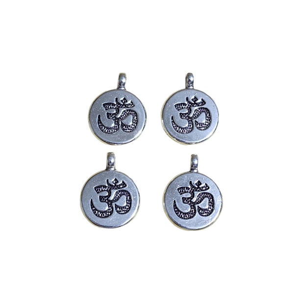 OM Charm OM Pendant Spiritual Charm Silver Spiritual Pendant Hinduism Charm Buddhism Charm Buddha Charm Religious Charm Appx 19.6mm x 14.8mm