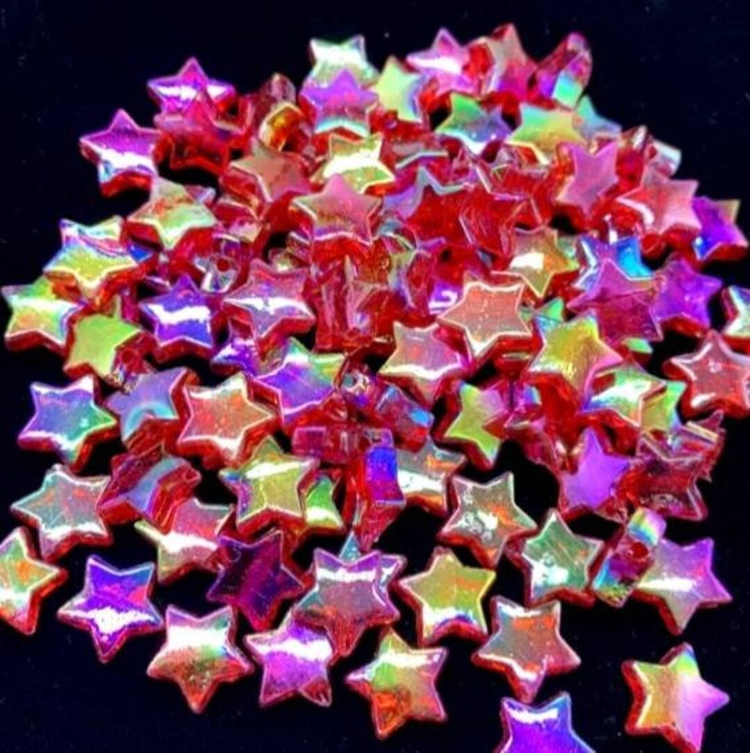 STAR Beads 7MM Star Shaped Beads Celestial Beads Galaxy Beads 