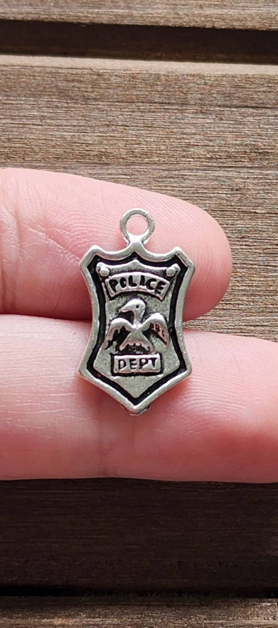 Police badge shop charms