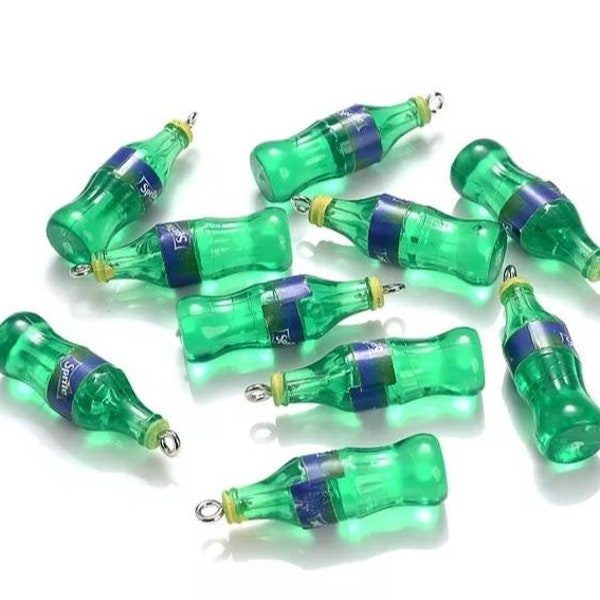 SODA Drink Charms Drink Pendant Soda Charm Pop Charms DIY Necklace Bracelet Earrings DIY 9.6mm x 33.5mm