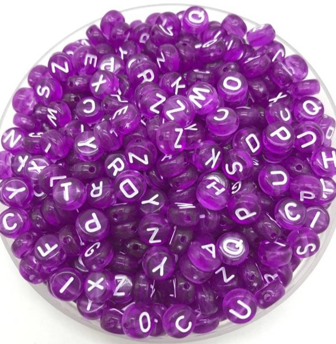 7MM X 4MM Alphabet Beads Letter Beads Spacer Beads Transparent Etsy