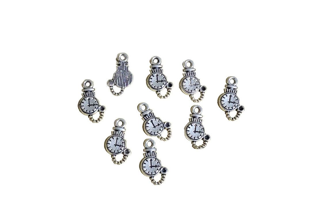 CLOCK Charms Stop Watch Charms Mini Clock Charms Tiny STEAMPUNK Clock