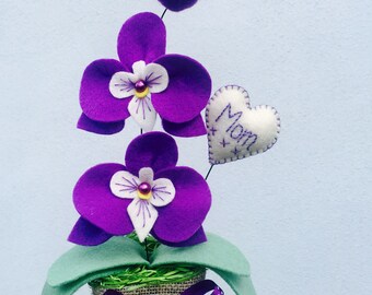 Articles Similaires à Fleur Dorchidée Feutre Rose