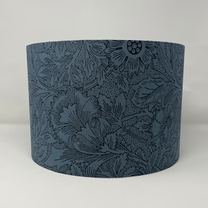 William Morris Poppy Drum Lampshade in Navy