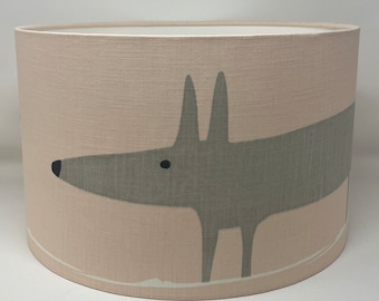 Scion Mr Fox drum lampshade in Blush