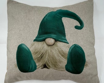 Christmas Gonk Gnome green cushion