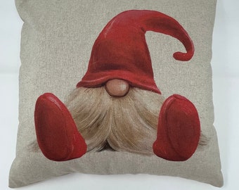 Christmas Gonk Gnome red cushion