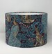 William Morris Forest Drum Lampshade in Aubergine and Teal 