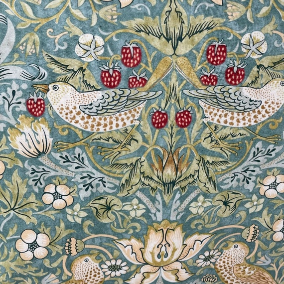 Paire De Housses De Coussin 45x45 Cm – Motif William Morris Strawberry Thief, Coton
