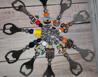 Beaded bottle opener