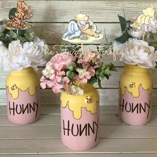 Honey Pot Mason Jar QUART SET Centerpiecehunny Pot Etsy