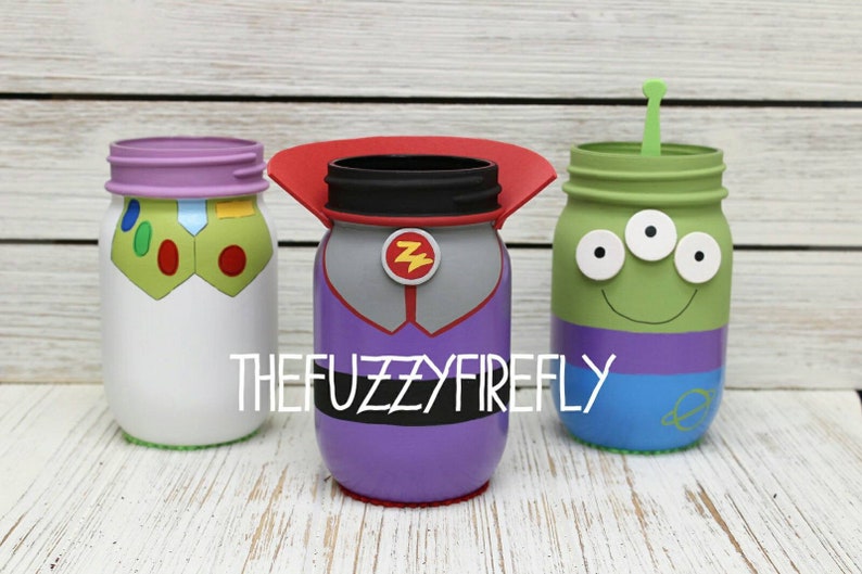 Handpainted Toy Story Inspired mason jar centerpiecesToy Etsy