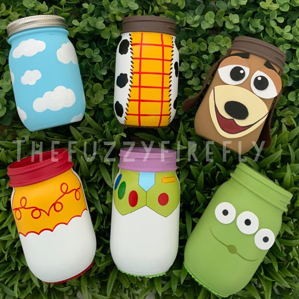 Boy story mason jar,Boy Story mason jar centerpieces,story Party decor,Toy Story baby shower centerpiece,Toy Story Wedding decor