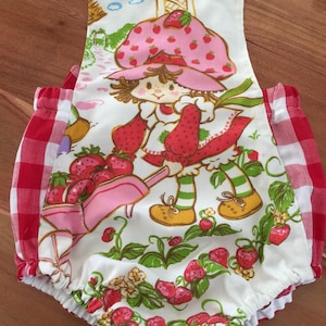 Strawberry  baby girl rompers Christmas,Birthday,Photoshoot, sizes Newborn-2