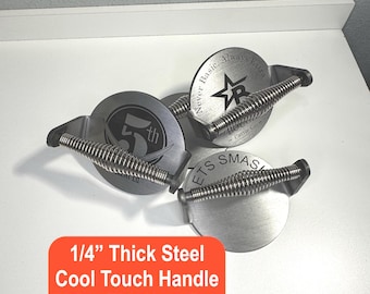 Personalized Burger Press 1/4" Heavy Duty Steel Smasher for Grilling & BBQ Burger Smasher Bacon Press Meat Press for Grilling Christmas Gift