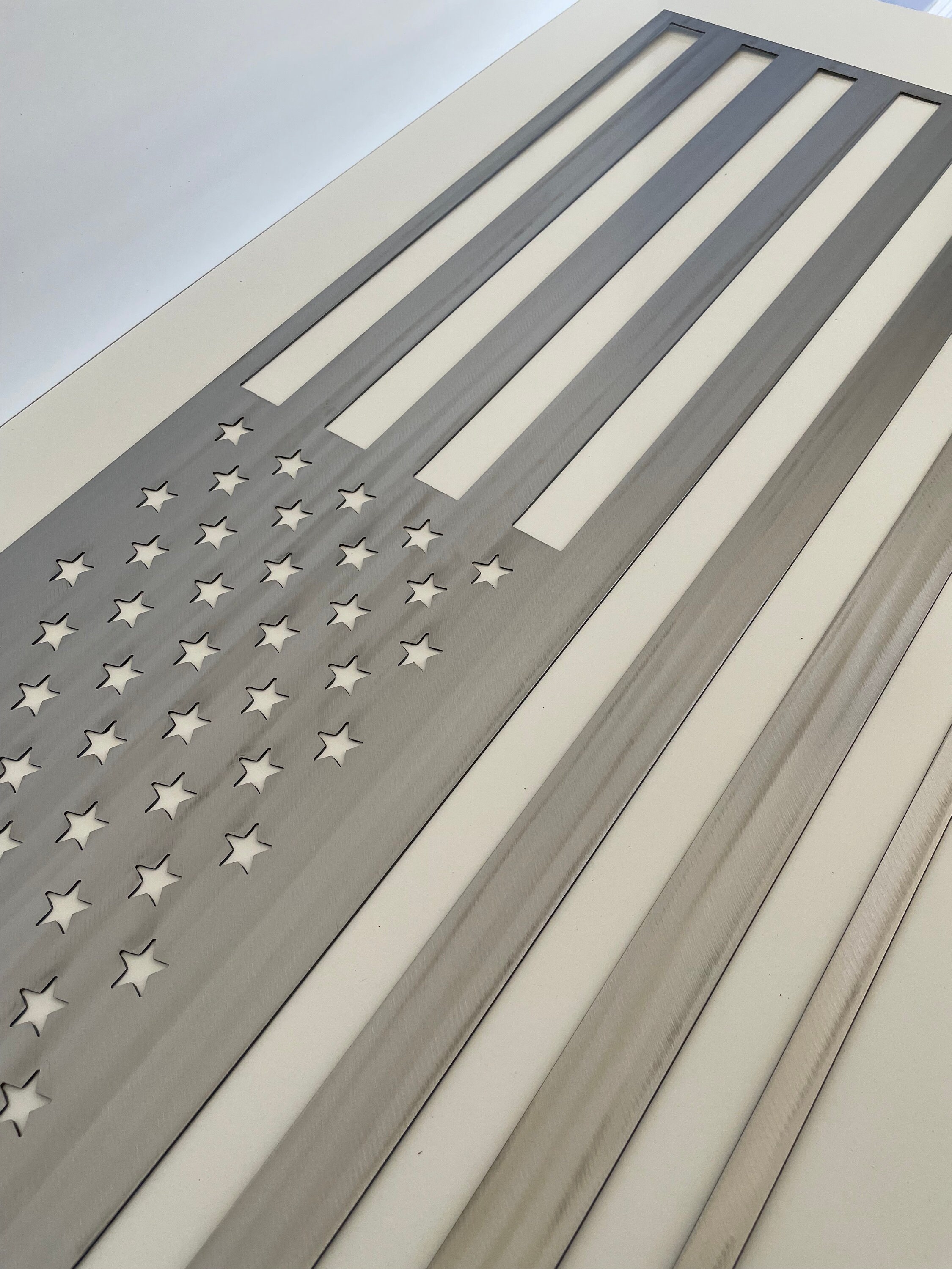 Patriotic Metal American Flag - Handmade USA Flag Wall Art Decor for ...
