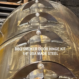 Custom Made Heavy Duty BBQ Smoker Hinges Offset Smoker Hardware Hinges DIY Weld on