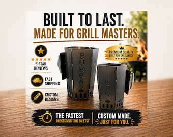 Custom Charcoal Chimney Heavy Duty Charcoal Fire Starter Christmas BBQ Gift