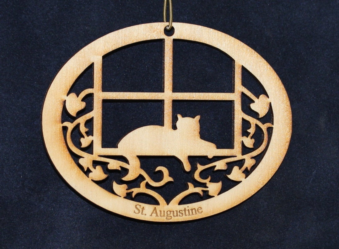 Cat in Window Ornamentcat Christmas Ornamentunique Cat Etsy