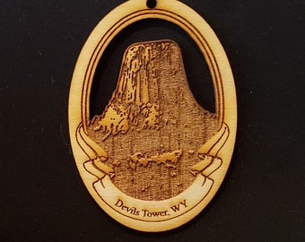 Devil's Tower Ornament~ As Seen OR Personalized FREE