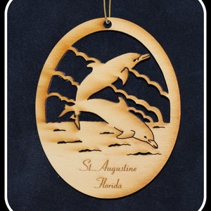 Free Spirit Dolphin Ornament~ Wood~ Beautiful~  Personalized  FREE