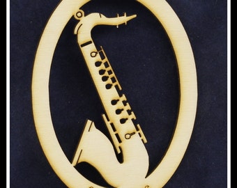 Snazzy Jazzy Saxophone Ornament~ Wood~  Personalized FREE~ USA made