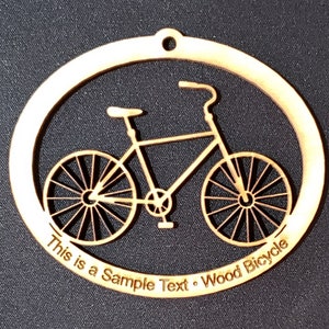 Personalized Wood Bicycle Ornament - Bicycle Christmas Ornaments -Bicycle Gifts ~Bikers Gift - Bike Ornament - Bicycle Gift