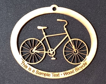 Personalized Wood Bicycle Ornament - Bicycle Christmas Ornaments -Bicycle Gifts ~Bikers Gift - Bike Ornament - Bicycle Gift