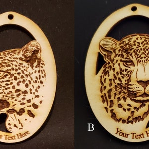 Jaguar Ornament-Chose a Design-Big Cat Ornament- Zoo Animals- Cat Lovers-Spotted Kitty-Personalized FREE