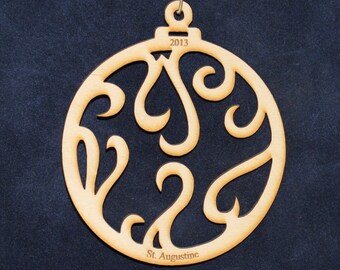 Ornament 3 ~Wood~Personalized FREE
