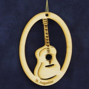 Rockin' Guitar Ornament Made from Wood Blank or Personalized USA made image 1