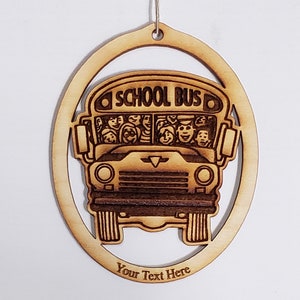 School Bus Ornament~ Personalized FREE