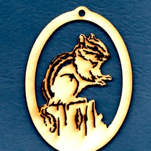 Chipmunk OrnamentWood Personalized FREE image 1