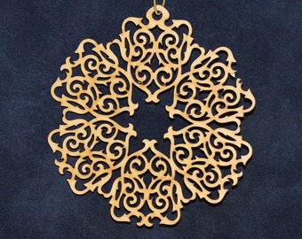 Ornament 4 ~Wood~Personalized FREE