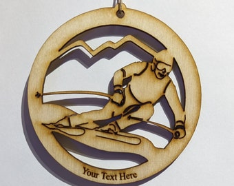 Skier Ornament~ Personalized FREE