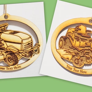 Riding Lawnmower Ornament~ Chose Style~ Personalized FREE