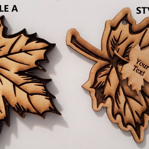 Maple Leaf Ornament~Please Chose Style~ Personalized FREE