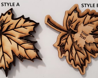 Maple Leaf Ornament~Please Chose Style~ Personalized FREE