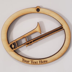 Trombone Ornament~ Personalized FREE