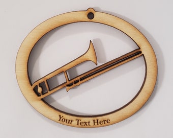 Trombone Ornament~ Personalized FREE