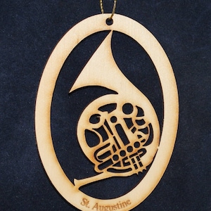 French Horn Christmas Ornament - French Horn Ornament - Instrument Ornament- Musician Christmas Ornament- Personalized FREE