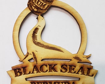 Black Seal Bermuda Rum Ornament~ Overstock Sale~ As Seen~ Limited Inventory