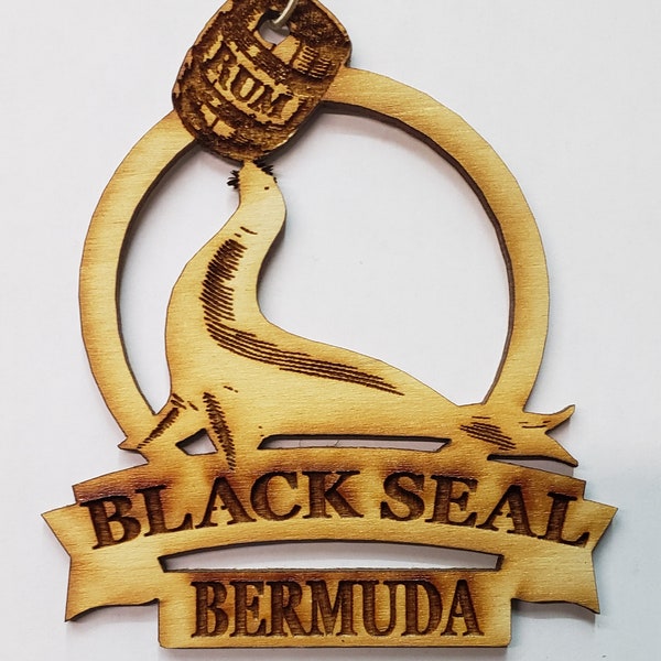 Black Seal Bermuda Rum Ornament~ Overstock Sale~ As Seen~ Limited Inventory