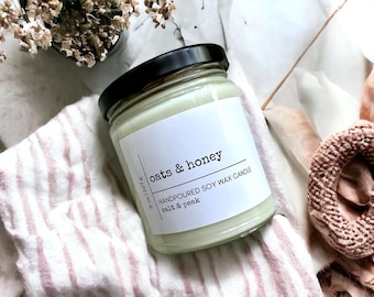 Soy Candle // Container // 8 oz // Handpoured  // Gift // Scented Candle // Salt and Peak