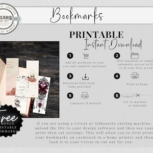 Gothic Romance Bookmark Printable | Custom bookmarks Romantasy Dark Academia | Aesthetic bookmark | Butterfly Bookmark | Dark Romance PNG image 5
