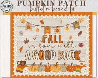 Fall Good Book Bulletin Board |Autumn Pumpkin Patch Classroom Decor |Teacher Printable Set |Fall Clip Art PDF Autumn Classroom Decor PNG