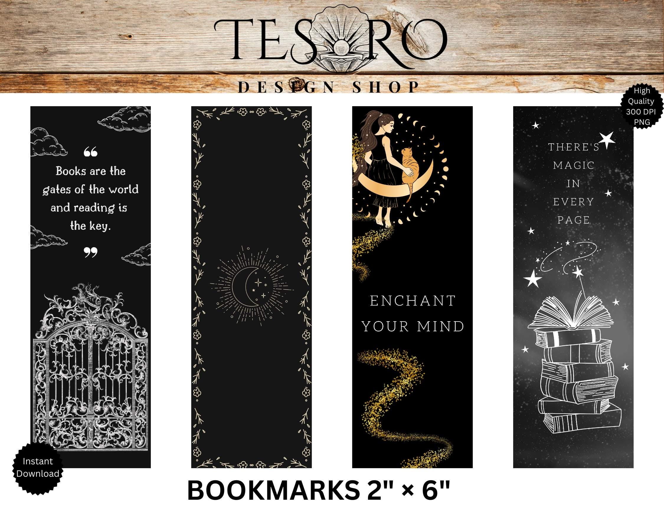 Unique bookmark Printable | Custom bookmarks printable bookmarks | Celestial Magic bookmark | Cool bookmarks | Cute bookmark bookish PNG