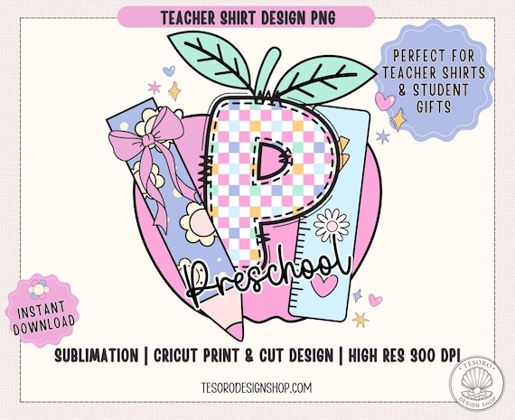 Preschool Back to School Grade Level Shirt PNG |Gift for Teacher PNG | 1st day of School TShirt PNG |Back to School Tee Grade Level