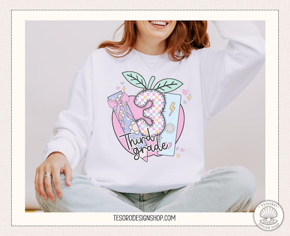 Grade Level Shirt PNG Bundle |Preschool Kindergarten First Second Third Fourth Fifth Grade |Gift for Teacher Team |1st day Back to School